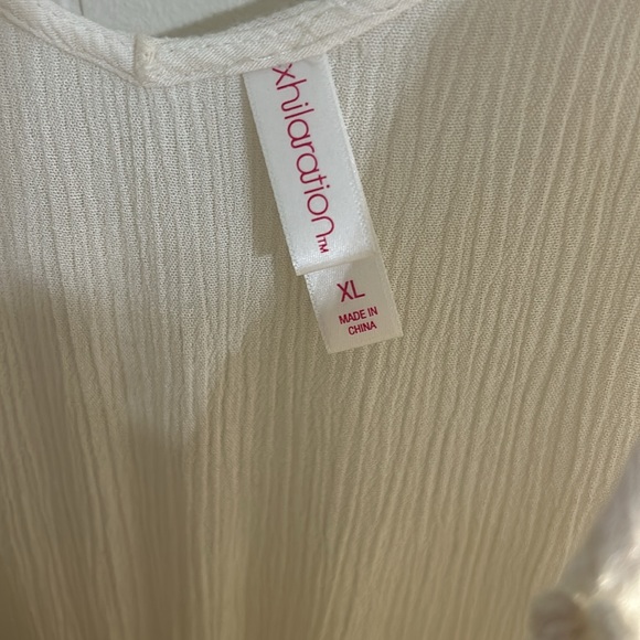 Target Crochet Off-the-Shoulder Romper - Boho, White, Flowy, Lined, Plus Size XL - Picture 6 of 8